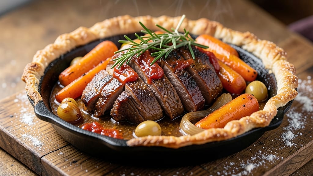 Slow Cooker Beef Pie Recipe: Rich Gravy and Flaky Top Crust Fusion