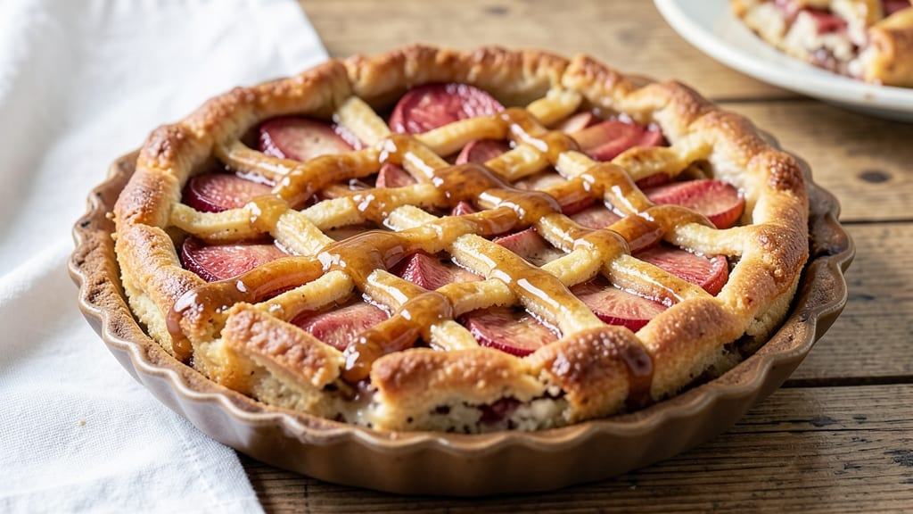 Apple Fritter Pie Recipe: Caramelized Apple Fritters Baked in Crusty Lattice