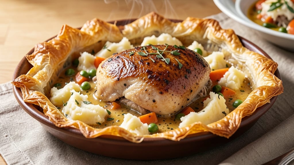 Turkey Pot Pie With Phyllo Pastry Recipe: Crispy Layers That Shatter Over Savory Filling
