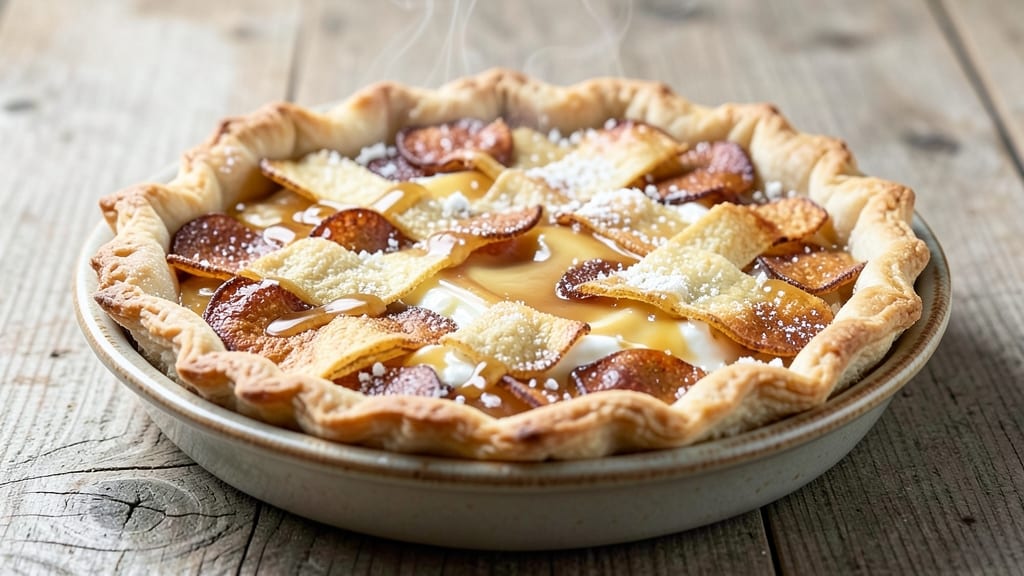 Potato Chip Pie Recipe: Crunchy Top and Creamy Vanilla Bliss