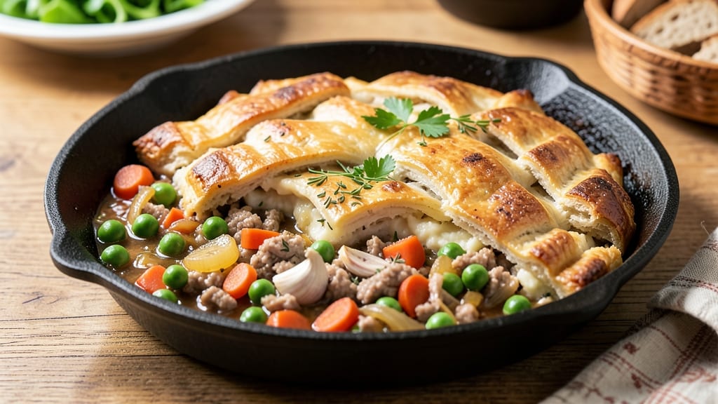 Skillet Turkey Pot Pie Recipe: Foil-Sealed Crust and Savory Gravy Magic