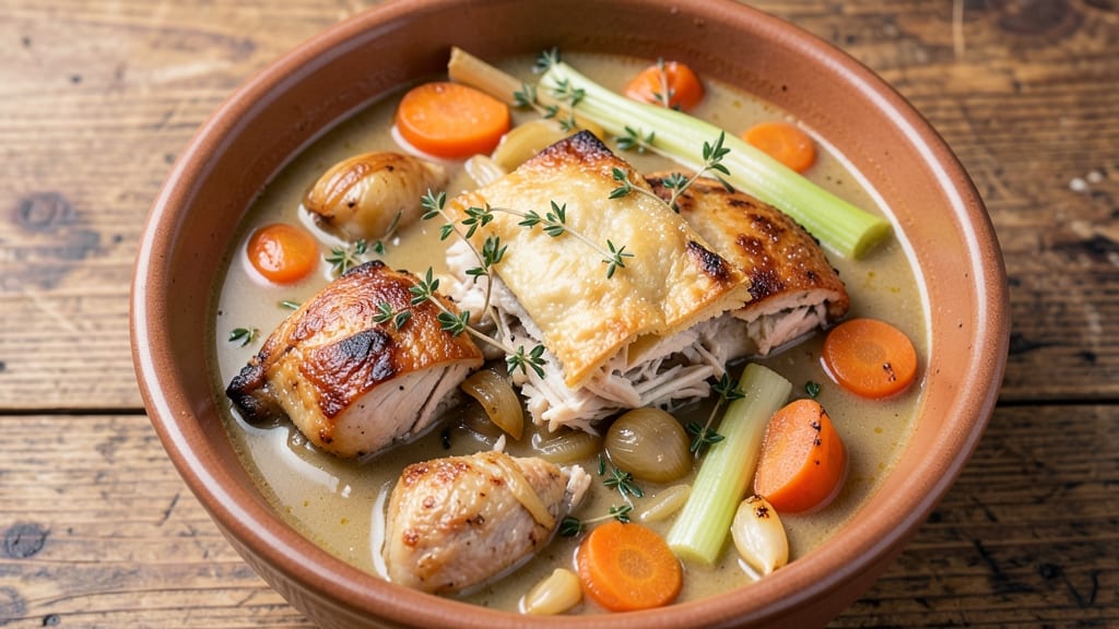 Pub Style Chicken Pot Pie Soup Recipe: Flaky Pastry-Crowned Comfort in One Bowl