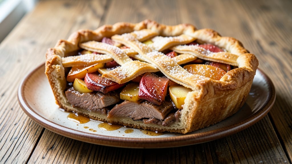 Pork And Apple Pie Recipe: Savory-Sweet Crust Hugging Spiced Filling