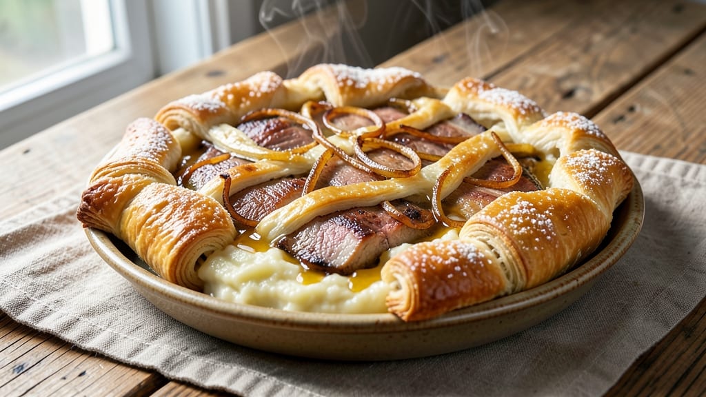 Pork and Potato Pie Recipe: Savory Rustic Crust Hugging Herbed Filling