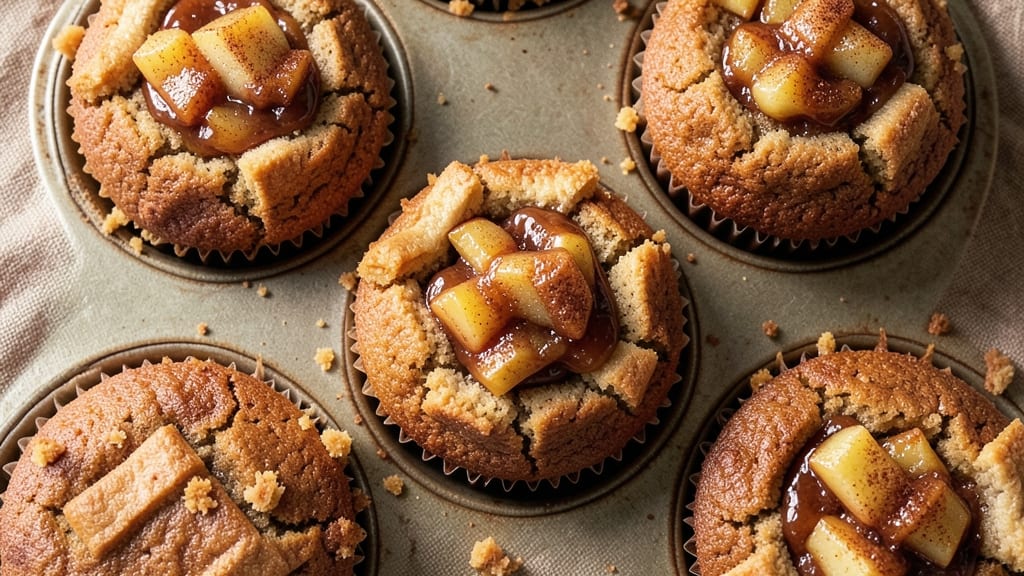 Apple Pie Cupcakes Recipe From Scratch: Mini Dessert Tower With Crust and Filling Layers
