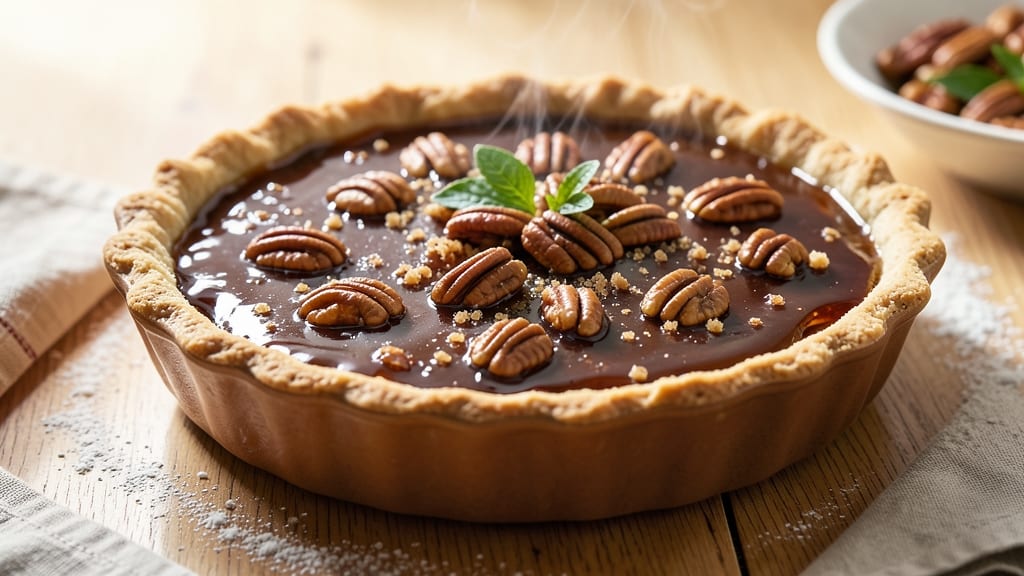 2-Egg Pecan Pie Recipe: Rich Vanilla-Caramel Swirl in 40 Minutes