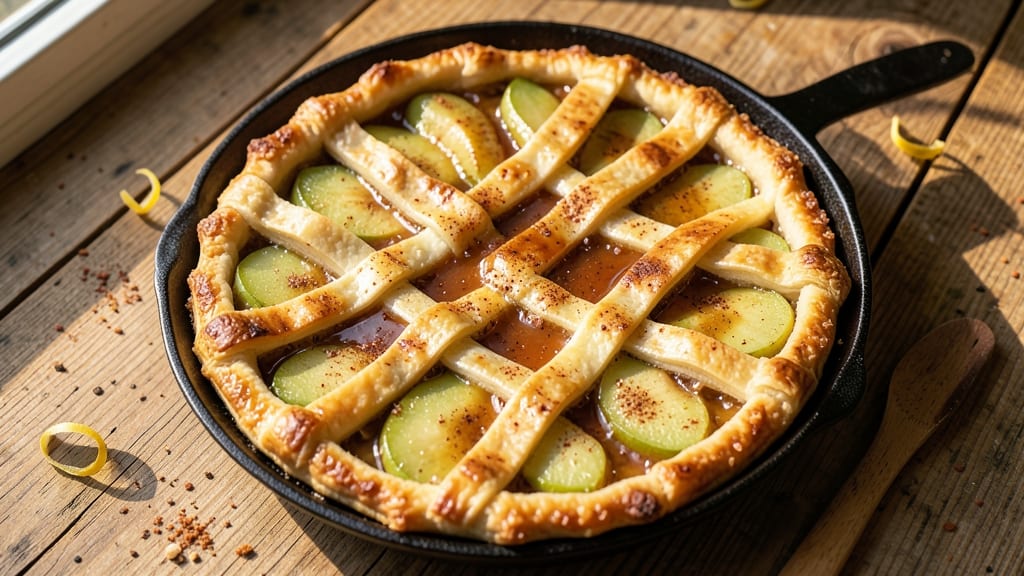 Apple Pan Apple Pie Recipe: Spiced Filling Baked Directly in Cast Iron