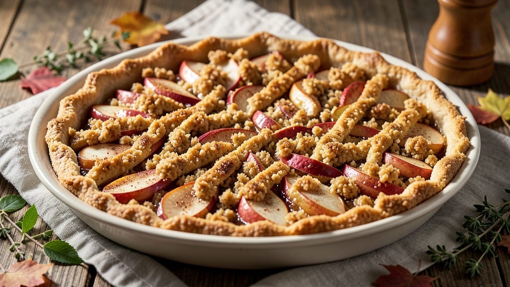 Apple Crumb Pie Recipe With Graham Cracker Crust: Crunchy Top, Melty Vanilla Streusel Magic