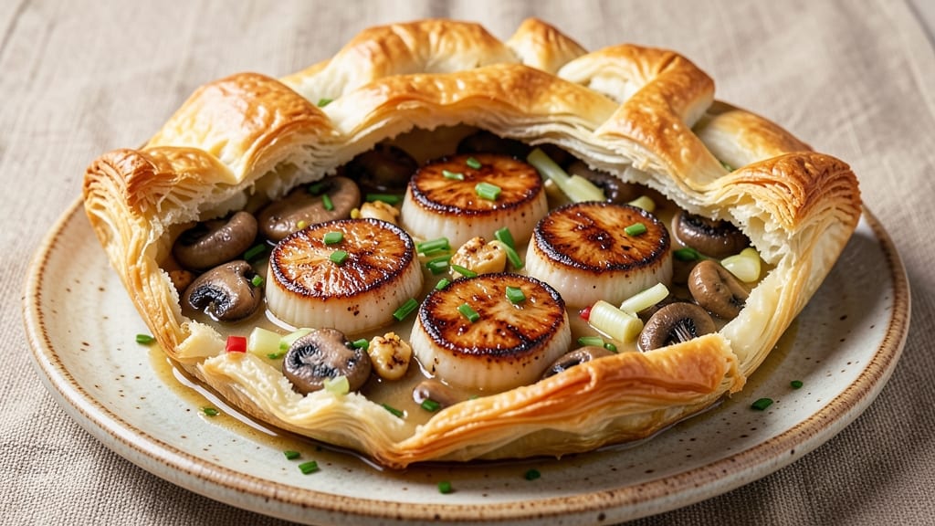 Scallop Pot Pie Recipe: Silky Seared Scallops in Herbed Cream Sauce