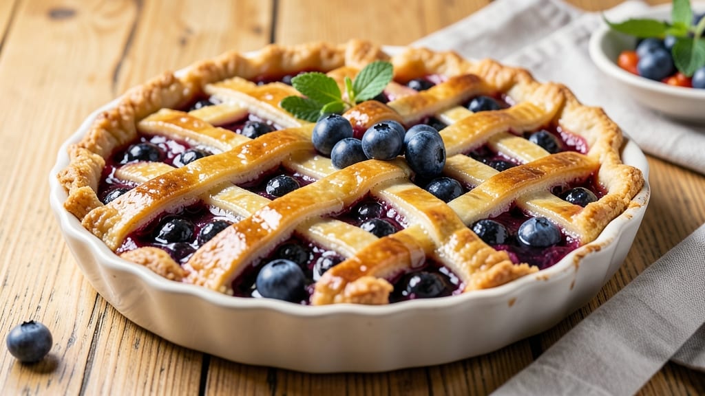 8-Inch Blueberry Pie Recipe: Buttery Lattice Crust With Juicy Berries